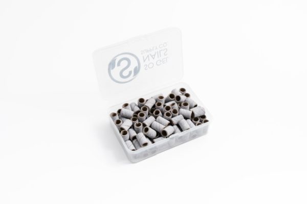 120 GRIT SANDING BANDS 1OO COUNT IN CASE WITH MADREL BIT
